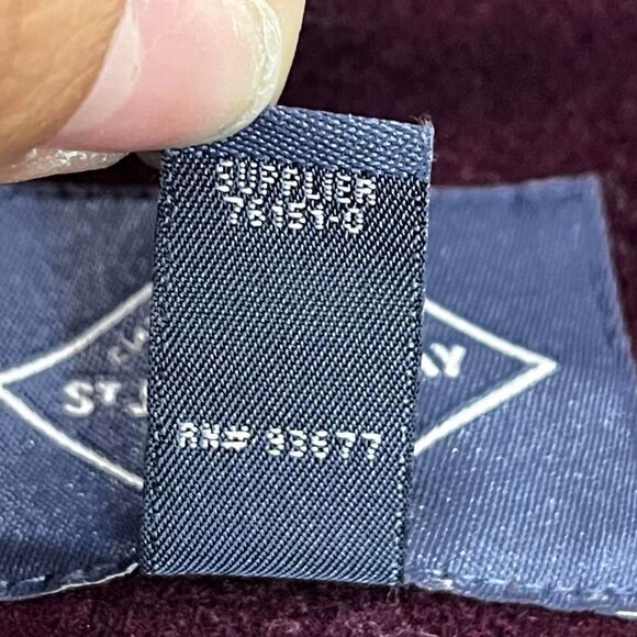 St. John's Bay Women's Burgundy Button Up Peacoat - Picture 5 of 8